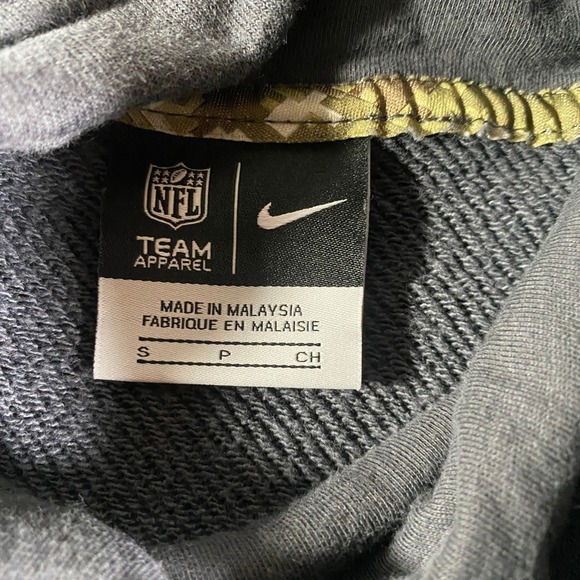 Nike Carolina Panthers Salute to Service NFL Hoodie Gray Size S Women - Picture 3 of 11